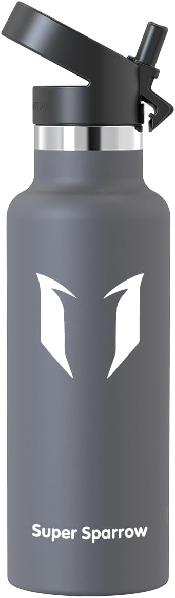 Super Sparrow Botella Agua Acero Inoxidable - Botella Termica - 350ml, 500ml, 750ml 1L - Termo Sin BPA, Botella Agua Niños, para Deporte, Viaje, Escuela, Exterior, Oficina, Hogar